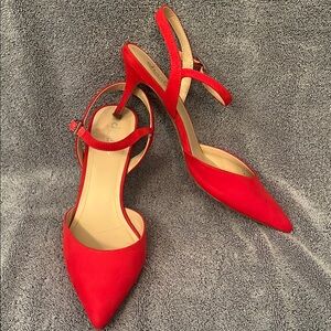 Charles David‎ Red Stiletto Slingback Heels